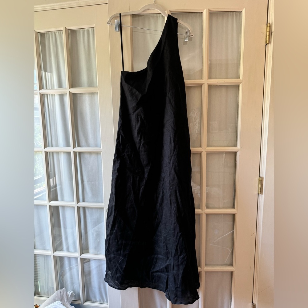 DISSH Amber Linen One Shoulder Dress
